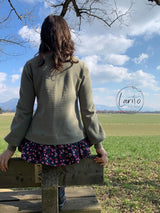 Paper cut pattern sweater bells ladys #54