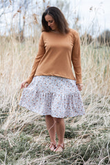 Paper cut pattern sweater bells ladys #54