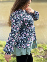 Paper cut pattern sweater bells ladys #54