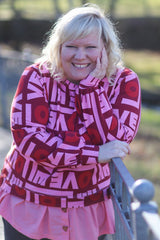 Paper cut pattern sweater bells ladys #54