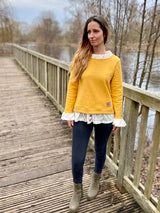 Paper cut pattern sweater bells ladys #54