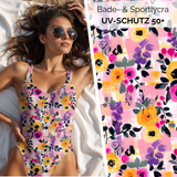 Bade- & Sportlycra Rosa Flowers