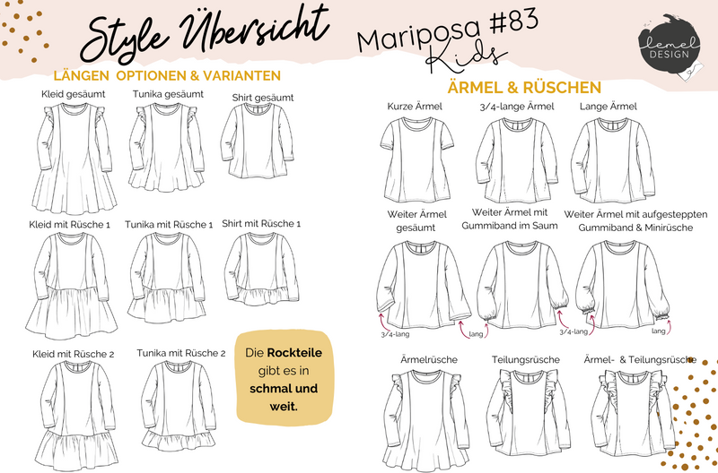 Mariposa #83 - schwingendes Shirt, Tunika, Kleid