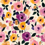 Bade- & Sportlycra Lila Flowers
