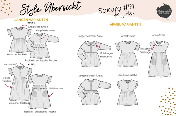 Papierschnittmuster Sakura #91 - Bluse - Kleid