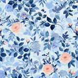 Bade- & Sportlycra blauer Rosengarten