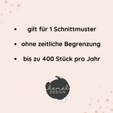 Standard Gewerbelizenz Schnittmuster Kids