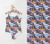 Reststück 1m - Bade- & Sportlycra Zebra Abstrakt
