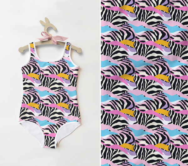 Bade- & Sportlycra Zebra Abstrakt