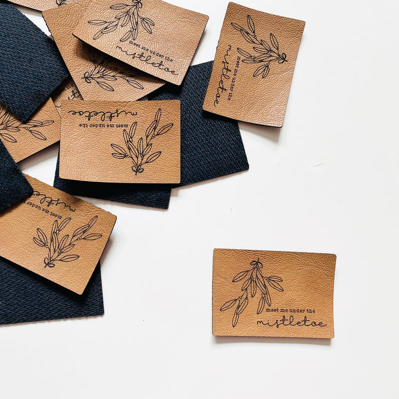 Kunst leather label - mistletoe