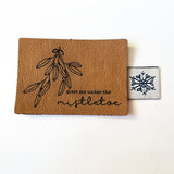 Kunst leather label - mistletoe