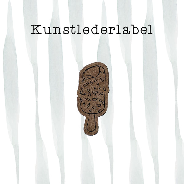 Kunst leather label - ice cream