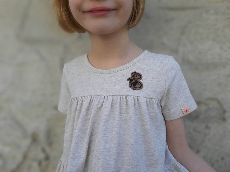 Kunstlederlabel - Hummel braun